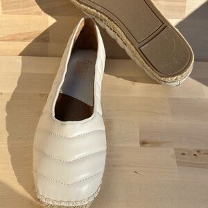 ⚜️ FRANCO SARTO Quilted Cream Espadrilles sz 8.5